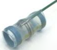 Butt connector with heat shrink insulation, 0.25 mm², AWG 24, transparent, 21.5 mm
