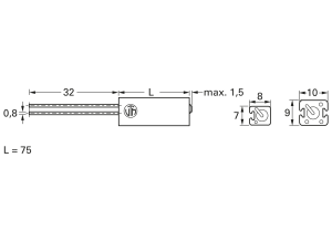 Wirewound resistor, 8.2 Ω, 17 W, ±10 %