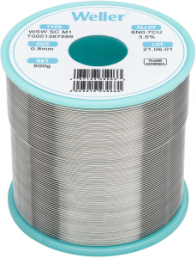 Solder wire, lead-free, SC (Sn0.7Cu3.5%), Ø 0.8 mm, 500 g