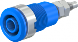 4 mm socket, threaded bolt, mounting Ø 12.2 mm, CAT III, blue, 49.7043-23