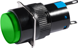 LED signal light, 230 V (AC), green, Mounting Ø 16 mm, LED number: 1