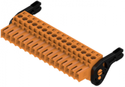 Socket header, 16 pole, pitch 3.5 mm, straight, orange, 1687790000