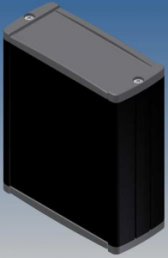 Aluminum Profile enclosure, (L x W x H) 100 x 85.8 x 36.9 mm, black (RAL 9004), IP54, TEKAL 21.29
