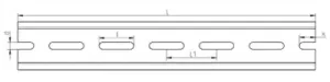 HS-HUT-02-25-52-214 HStronic DIN Rails