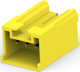 Pin header, 3 pole, pitch 2.5 mm, straight, yellow, 917723-4