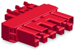 Intermediate coupling, 3 pole, spring-clamp connection, red, 770-912