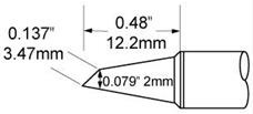 Soldering tip, Blade shape, (W) 2 mm, 450 °C, SCV-DRH420A