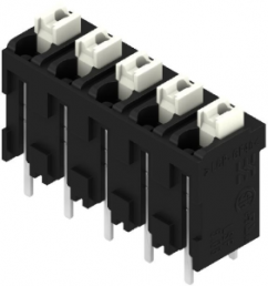 PCB terminal, 5 pole, pitch 5.08 mm, AWG 28-14, 10 A, spring-clamp connection, black, 1826080000