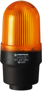 LED permanent light, Ø 58 mm, yellow, 24 V AC/DC, IP65