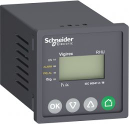 Residual current protection relay, Vigirex RHU, 30 mA to 30 A, 220/240 VAC 50/60Hz, communicating, front panel mounting