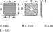 EMV protective grille, EMVG, EMV protective grille, 82 mm