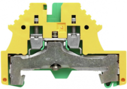Protective conductor terminal, screw connection, 0.5-4.0 mm², 2 pole, 300 A, 6 kV, yellow/green, 1016200000