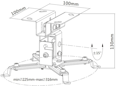 ICA-PM-2S EFB-Elektronik Monitor mount Image 2