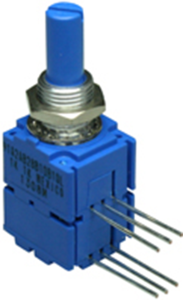 Conductive plastic dual potentiometer, 10 kΩ, 0.5 W, linear, solder pin, 91A2A-B28-B15/B15L