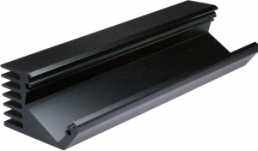 LED heatsink, 150 x 53.9 x 34.4 mm, 9 to 2.7 K/W, black anodized
