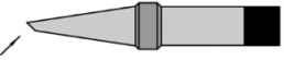 Soldering tip, Round, Ø 6.9 mm, (T x L) 1.6 x 33 mm, 370 °C, PT AA7