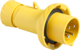 CEE plug, 4 pole, 16 A/100-130 V, yellow, 4 h, IP67, PKX16M714