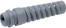 Cable gland with bend protection, M12, 15 mm, Clamping range 3.5 to 7 mm, IP68, light gray, 53111800
