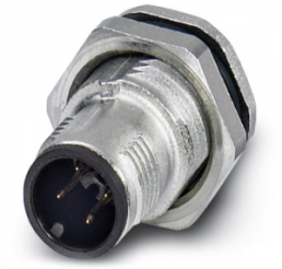 Plug, M12, 4 pole, solder pins, screw locking, straight, 1419768