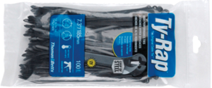 Cable tie, polyamide, (L x W) 208 x 3.6 mm, bundle-Ø 51 mm, black, UV resistant, -40 to 85 °C
