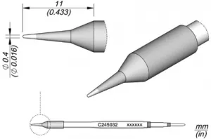 C245032 JBC Soldering tips, desoldering tips and hot air nozzles