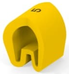 PVC cable maker, imprint "5", (L) 4.5 mm, max. bundle Ø 4.7 mm, yellow, EC5542-000