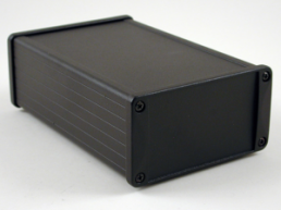 Aluminum enclosure, (L x W x H) 160 x 104 x 55 mm, black (RAL 9005), IP65, 1457N1601BK