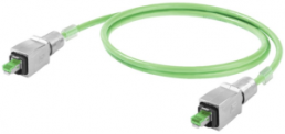 PROFINET cable, RJ45 plug, straight to RJ45 plug, straight, Cat 5, SF/UTP, PUR, 15 m, green