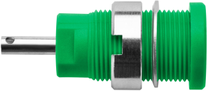 4 mm socket, solder connection, mounting Ø 12.2 mm, CAT III, green, SEB 6525 NI / GN