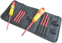 VDE screwdriver kit, PZ0, PZ1, PZ2, 3 mm, 4 mm, 5.5 mm, 6.5 mm, Pozidriv/slotted, T4915