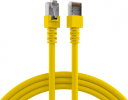 Patch cable, RJ45 plug, straight to RJ45 plug, straight, Cat 5e, SF/UTP, PVC, 2 m, yellow