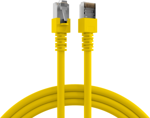 Patch cable, RJ45 plug, straight to RJ45 plug, straight, Cat 5e, SF/UTP, PVC, 20 m, yellow