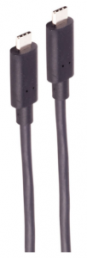 USB 3.2 connection cable, USB plug type C to USB plug type C, 3 m, black
