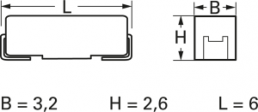 Talantum capacitor, SMD, C, 2.2 µF, 35 V, ±20 %, TAJC225M035R
