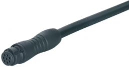 Sensor actuator cable, cable socket, straight to open end, 5 pole, 2 m, PUR, black, 2 A, 77 7406 0000 50005-0200