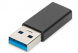 USB 3.0 adapter, USB-A to USB-C, black