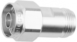 Coaxial adapter, 50 Ω, N plug to N socket, straight, 100024113