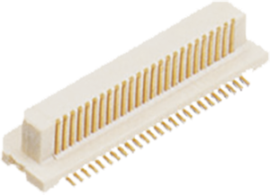 Connector, 100 pole, 2 rows, pitch 0.5 mm, SMD, Header, gold-plated, AXK6S00647YGJ