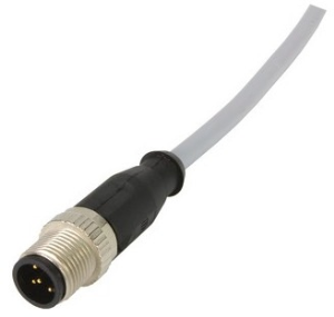 Sensor actuator cable, M12-cable plug, straight to open end, 5 pole, 0.5 m, PVC, gray, 21348400585005