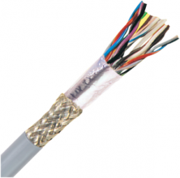 PVC data cable, 12-wire, 0.62 mm², AWG 20, gray, 302006STP