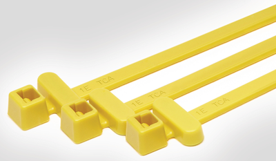 Cable tie, PA, (L x W) 200 x 4.6 mm, bundle-Ø 1.5 to 50 mm, yellow, -25 to 85 °C, 111-01639