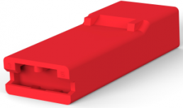 Insulating grommet for 6.35 mm, 1 pole, polyamide, UL 94V-2, red, 1-735075-1