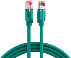 Patch cable, RJ45 plug, straight to RJ45 plug, straight, Cat 5e, SF/UTP, PUR, 2 m, green