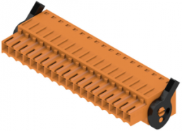 Socket header, 18 pole, pitch 3.5 mm, straight, orange, 1691730000