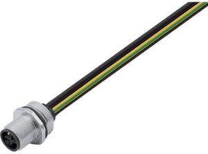 Plug, M16, 3 pole + PE, screw connection, screw locking, straight, 44423146