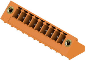Pin header, 9 pole, pitch 3.81 mm, straight, orange, 1976810000