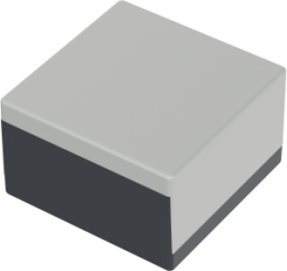 Polystyrene enclosure, (L x W x H) 100 x 100 x 60 mm, gray (RAL 7001), IP40, 06100000