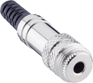 3.5 mm jack socket, 3 pole (stereo), solder connection, metal, 1522 01