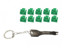 RJ45 port blocker kit, green, for RJ45 socket, BS08-01031