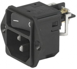 Combination element C14 or C18, 3 pole/2 pole, screw mounting, plug-in connection, black, DC11.0001.006